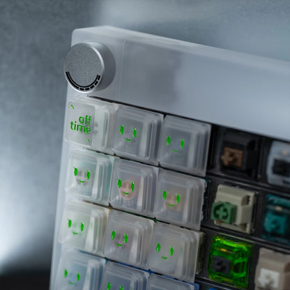 Simple smiley face expression personalized PC metal keycap smiley face customization mechanical keyboard customization keycap