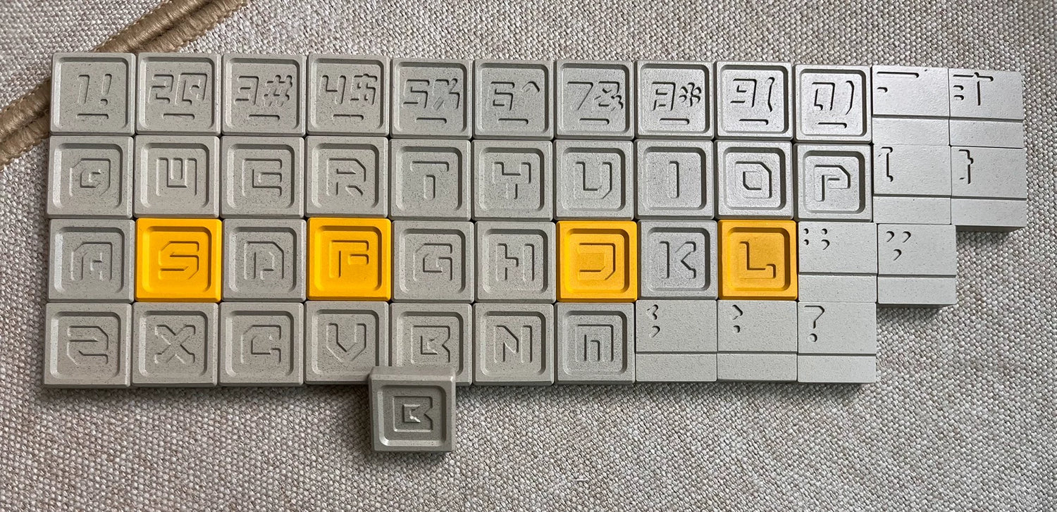 27 double B-key letter+number+symbol aluminum alloy personalized metal keycap