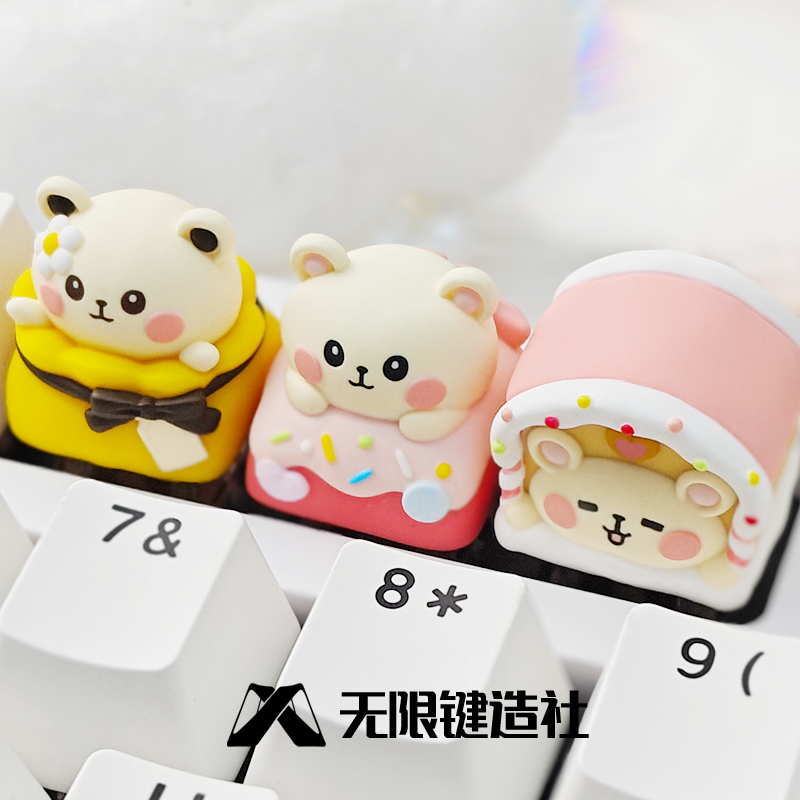 Original Candy Series Cute Candy House Mouse Personalized Custom Resin Single Key Cap