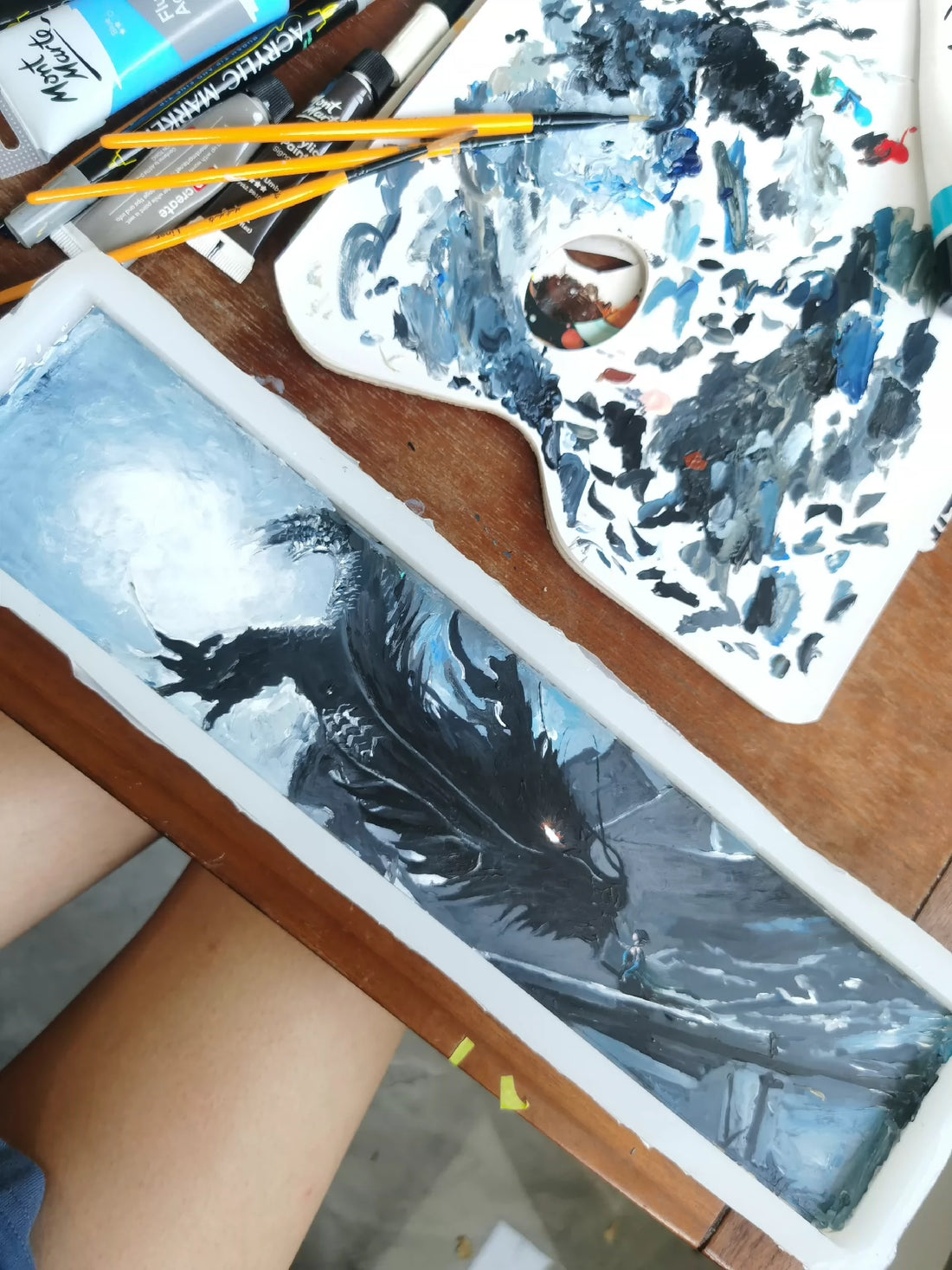 Ghost Knife, Full Hand Work Drawing, Keyboard Resin Hand Stand, Palm Stand, Keyboard Peripheral Accessories