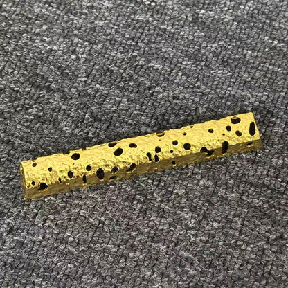 Pure copper material surface gold-plated hollow metal personalized keycaps, metal minimalist style translucent decorative keycaps