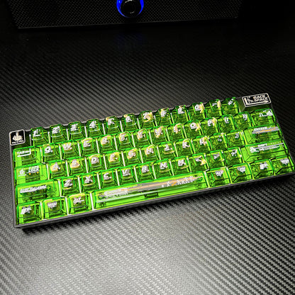Shameless，Theme PC Transparent Material Set+2U Metal Backspace Key+1U Metal R4 Highly Personalized Keycap
