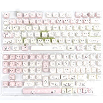 Little Lazy Cat Keycap Cat shaped MAO Highly Cute Heat Sublimation Personality Set Keycap