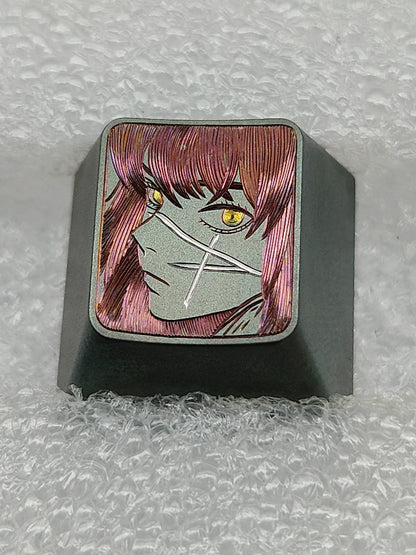 Hand carved titanium alloy anode coloring, anime and game culture creative metal hand carved keycaps collection
