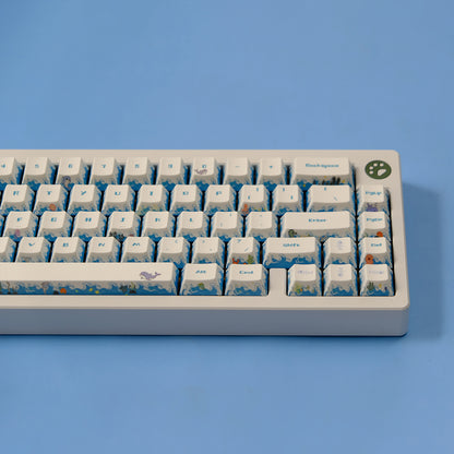 Deep Sea Party Theme Mechanical Keyboard Keycaps Complete Set PBT Thermal Sublimation Customized Original Factory Height Set Keycaps