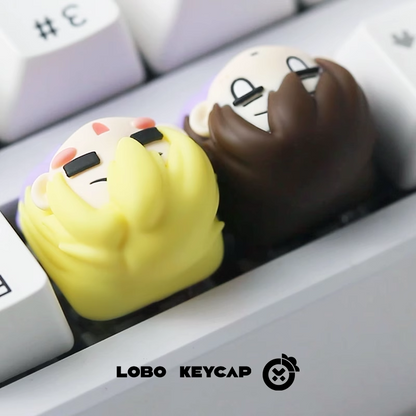 Oran High School Host Club ， Multi colored resin molded personalized keycaps, resin decorative keycaps around anime and game characters