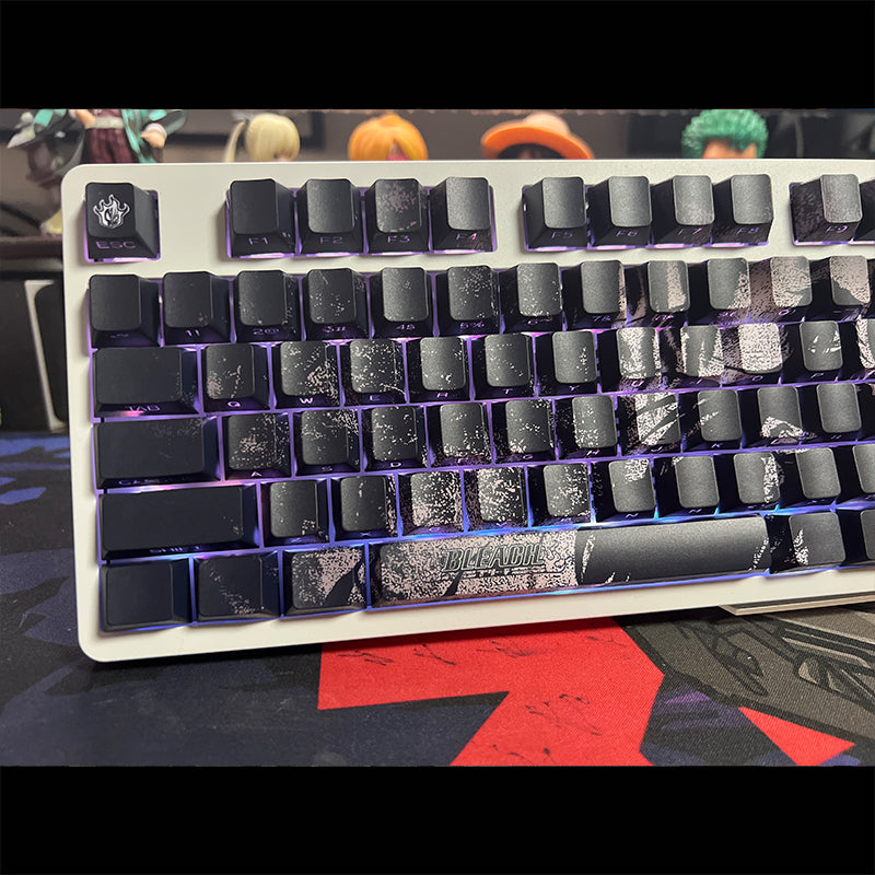 BLEACH theme, Kurosaki Ichigo, PBT material five sided sublimation, anime game series personalized set decorative keycaps