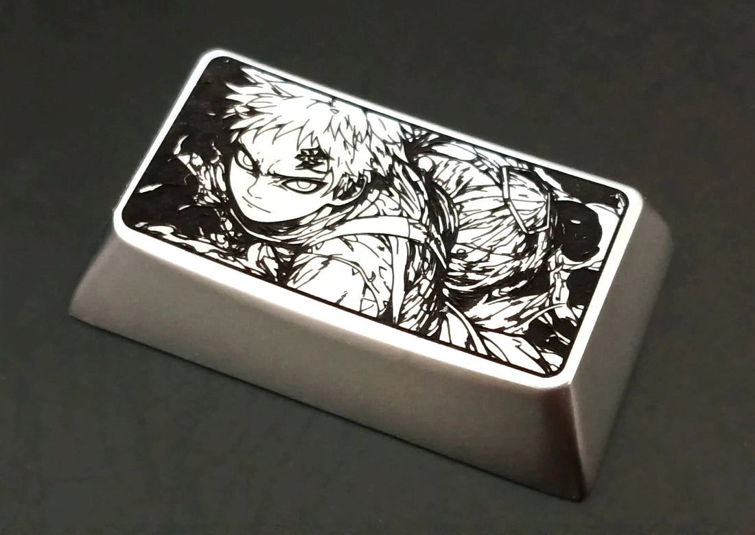 Naruto series, zinc alloy personalized keycaps, 1.5U、1.75U metal decorative keycaps, anime and game character peripheral keycaps
