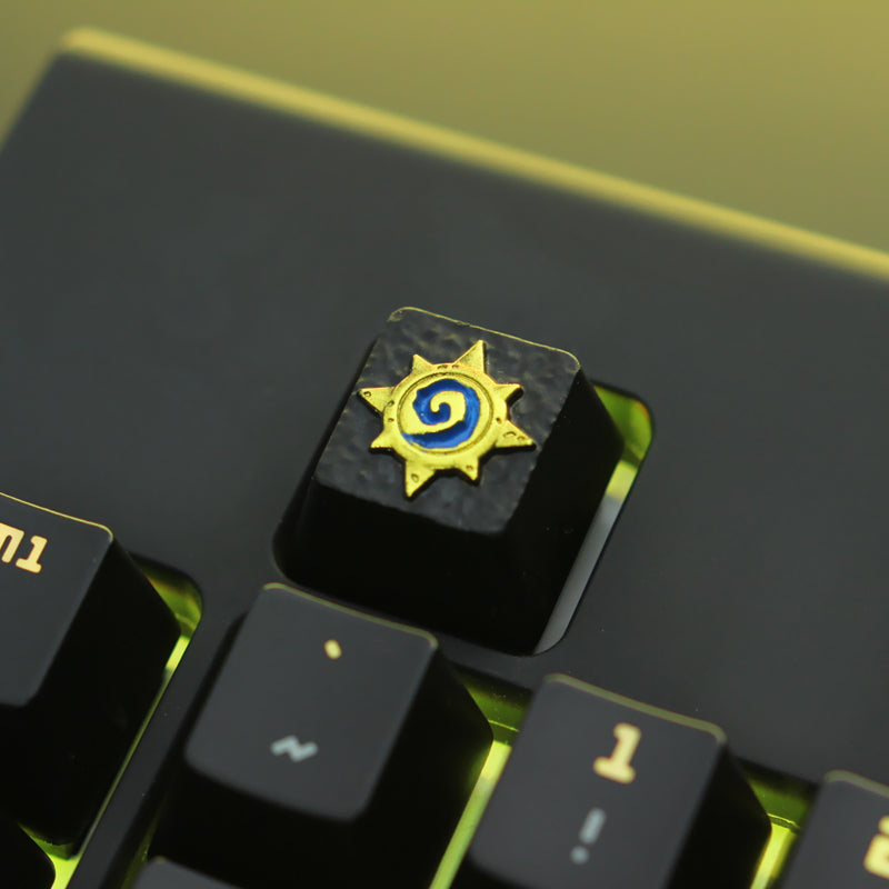 Keystone Hearthstone Legend Logo Game Peripherals Mechanical Keyboard Zinc Aluminum Metal Relief Personalized Keycaps