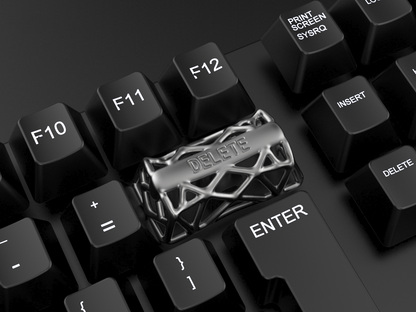 Imitation metal texture, hollow design, resin material, mechanical keyboard decorative keycaps with metal texture and personalized paint surface.