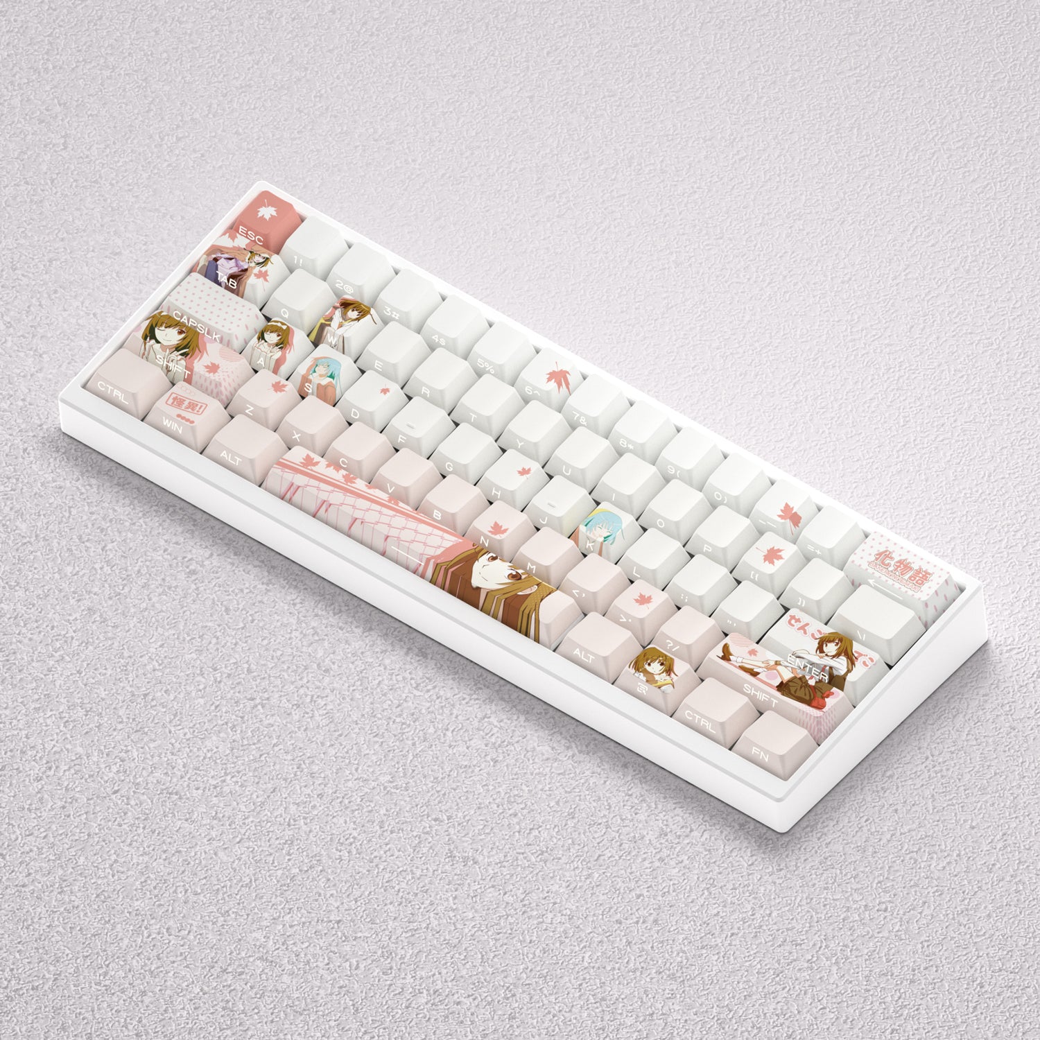 Monogatari series themed keycaps, Sengoku Nadeko anime game creative personalized keycap set PBT material factory height Sublimation printing