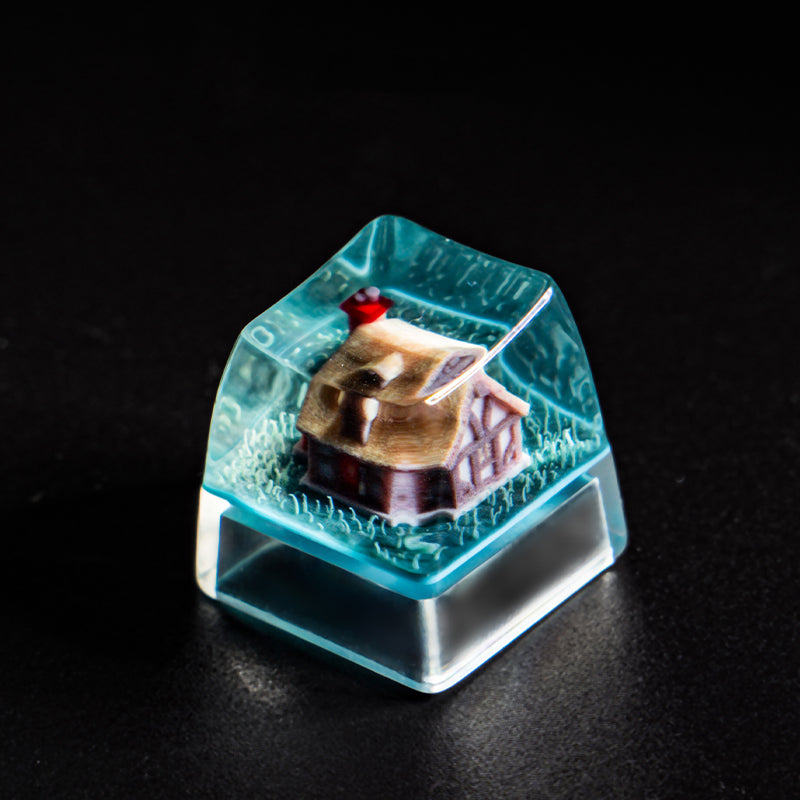 Warcraft Resin Personalized Keycaps, Tongling Tower Moon Well Farm Cave 3D Stereoscopic Keycaps