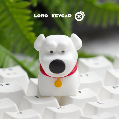 Family Guy，Brian Griffin， Multi colored resin molded personalized keycaps, anime cultural creative decorative keycaps, handmade customized keycaps