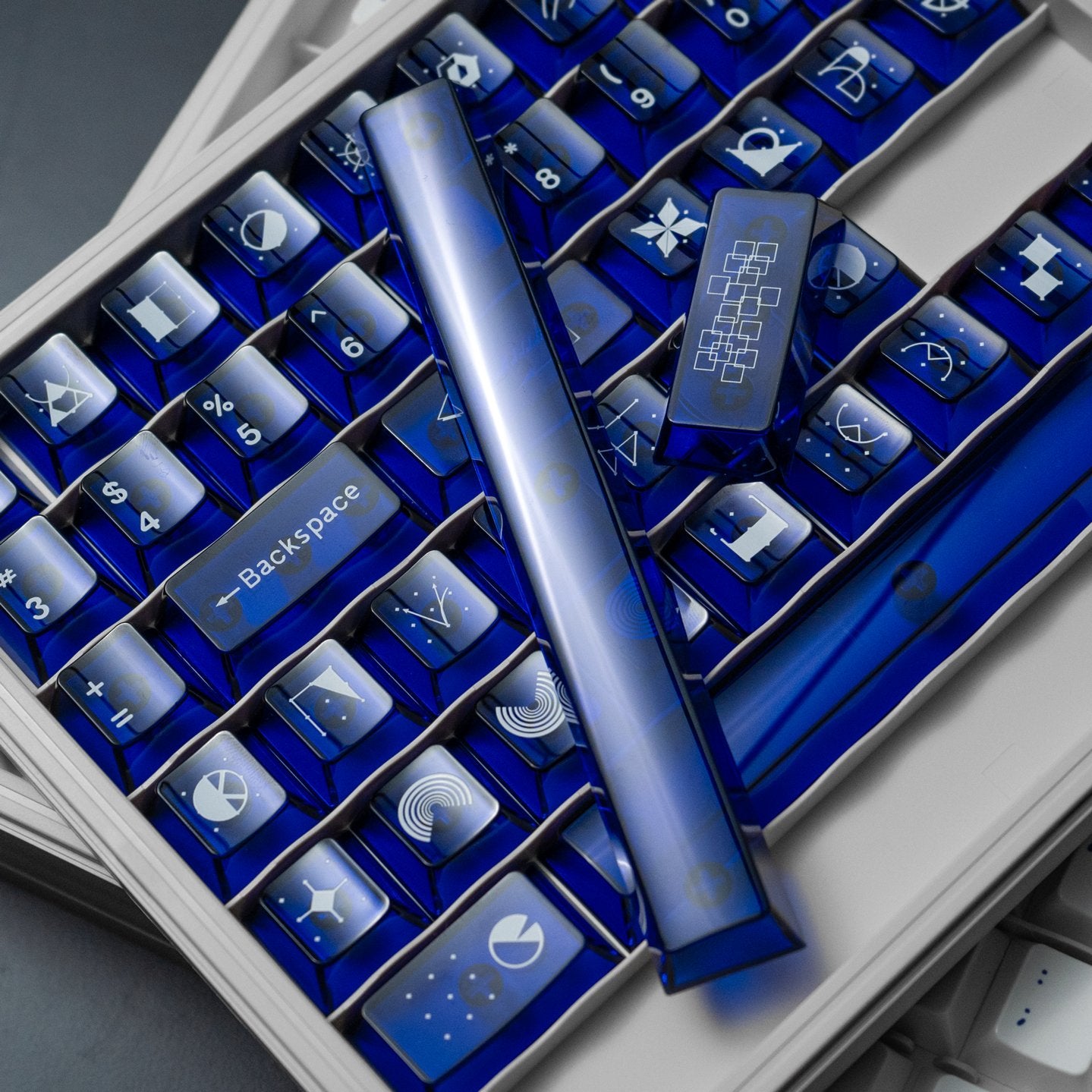 Original Design &quot;Geometry&quot; Theme Mechanical Keyboard Keycap Complete Set PBT Thermal Sublimation Original Factory Highly Personalized Keycap Set