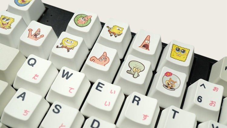 SpongeBob SquarePants, Heat Sublimation Personalized Pattern 1U, PTB Material Personalized Decorative Keycap Set