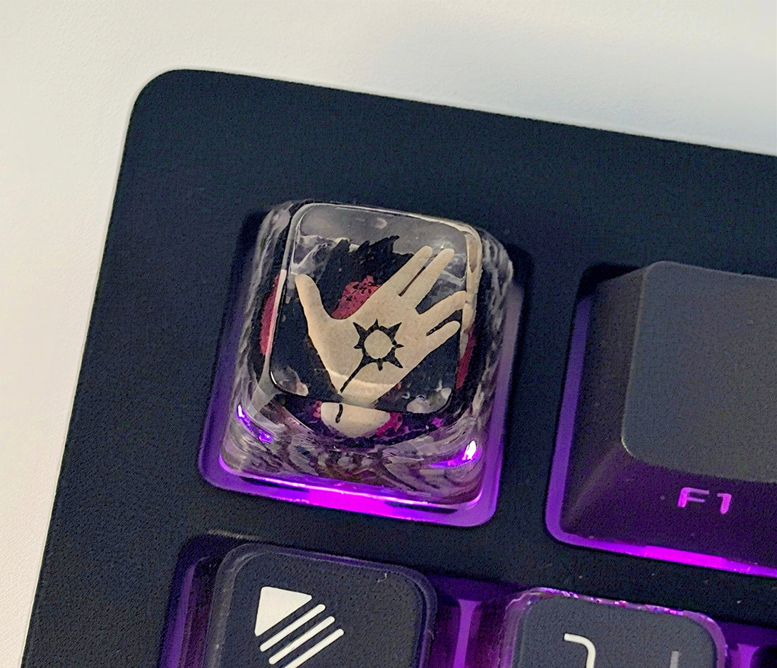 VALORANT, Vampire, Crystal drops of glue material, anime and game creative personalized keycaps, handmade keycaps