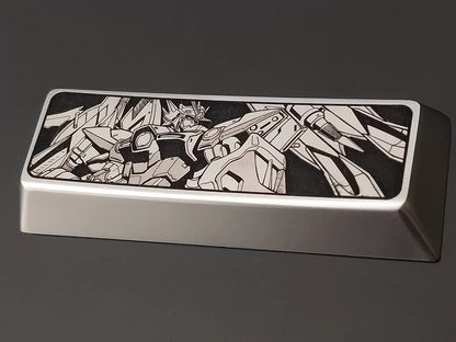 Gundam series, 2.75U zinc/titanium alloy personalized keycaps, anime and game metal carved decorative keycaps