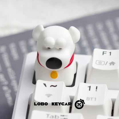 Family Guy，Brian Griffin， Multi colored resin molded personalized keycaps, anime cultural creative decorative keycaps, handmade customized keycaps