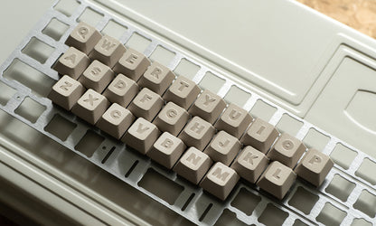 ROTOR mirror inspired aluminum alloy letter keycap set with 27 CNC machined anodized customized personalized keycap letter sets