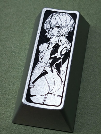 EVA, Ayanami Rei, 2U Pad Enter, Vertical Enter Zinc Alloy Personalized Keycaps, Anime Game Culture Creative Personalized Metal Decorative Keycaps