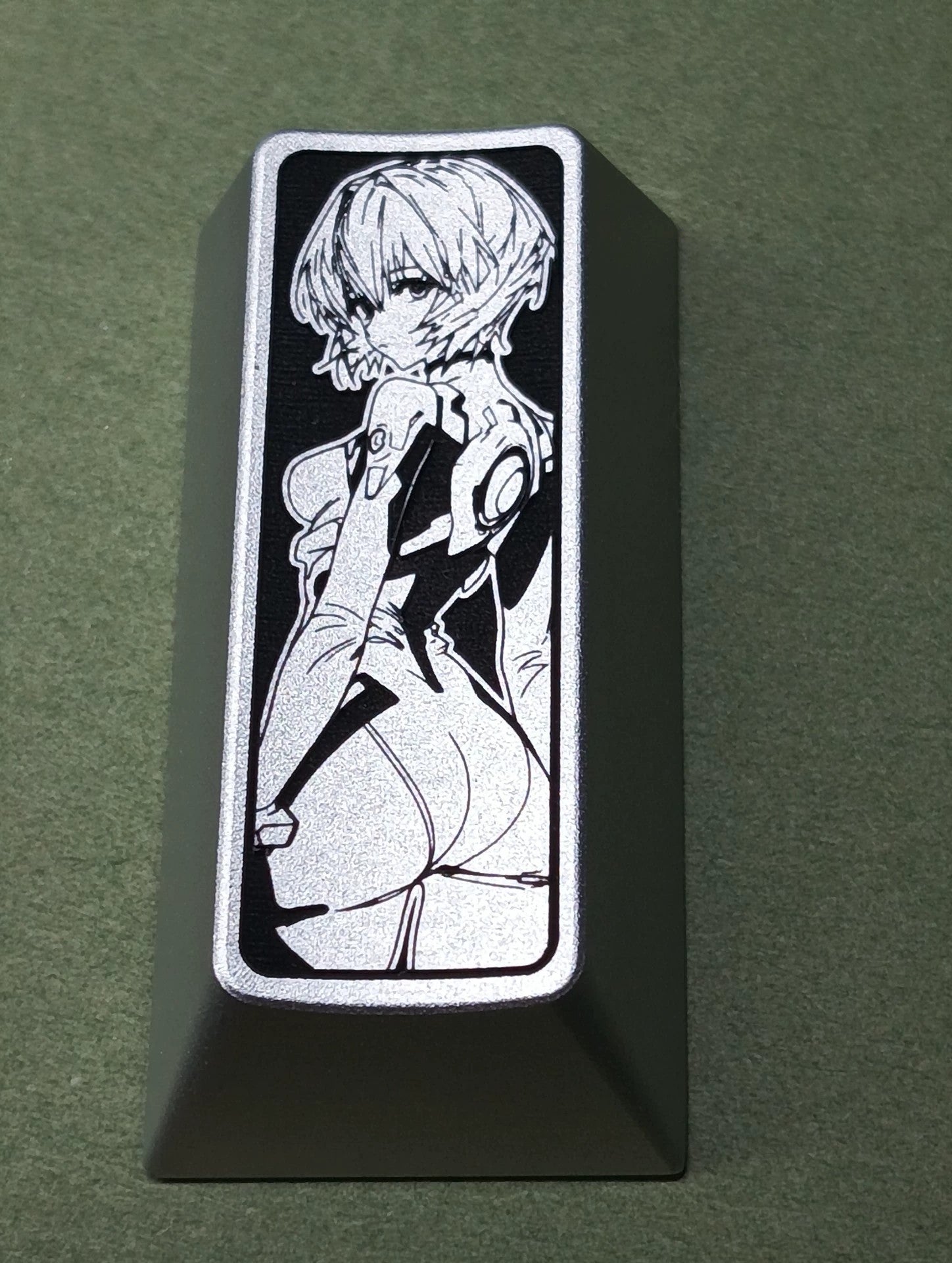 EVA, Ayanami Rei, 2U Pad Enter, Vertical Enter Zinc Alloy Personalized Keycaps, Anime Game Culture Creative Personalized Metal Decorative Keycaps