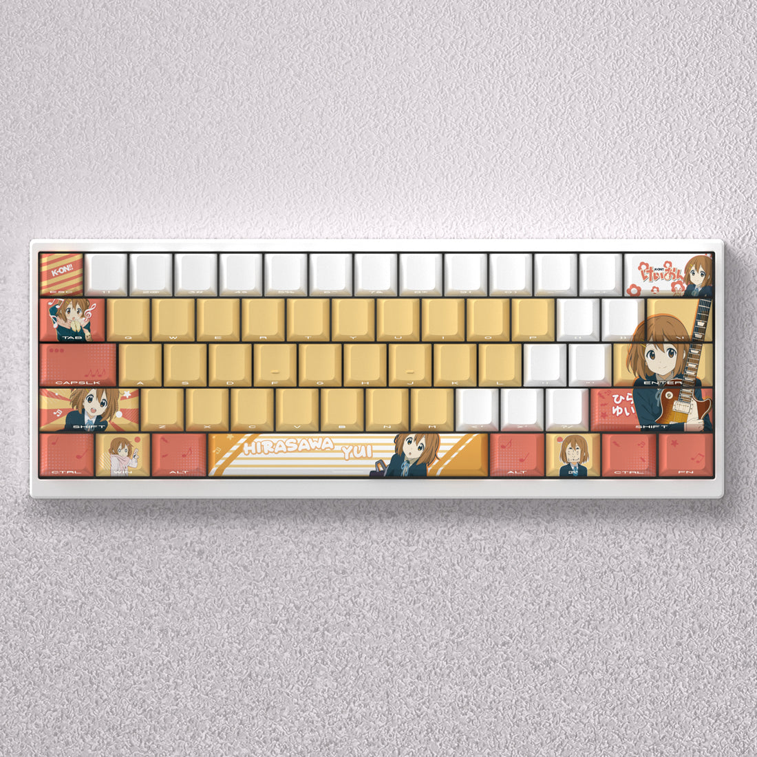 K-ON！ 、 K-ON！ Theme keycaps, Hirasawa Yui anime game creative personalized keycap set PBT material factory height Sublimation printing