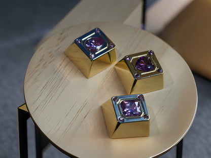 Diamond Star Theme, Imitation Diamond Metal Keycap Base Personalized Keycap Original Factory R4 Highly Decorative Keycap