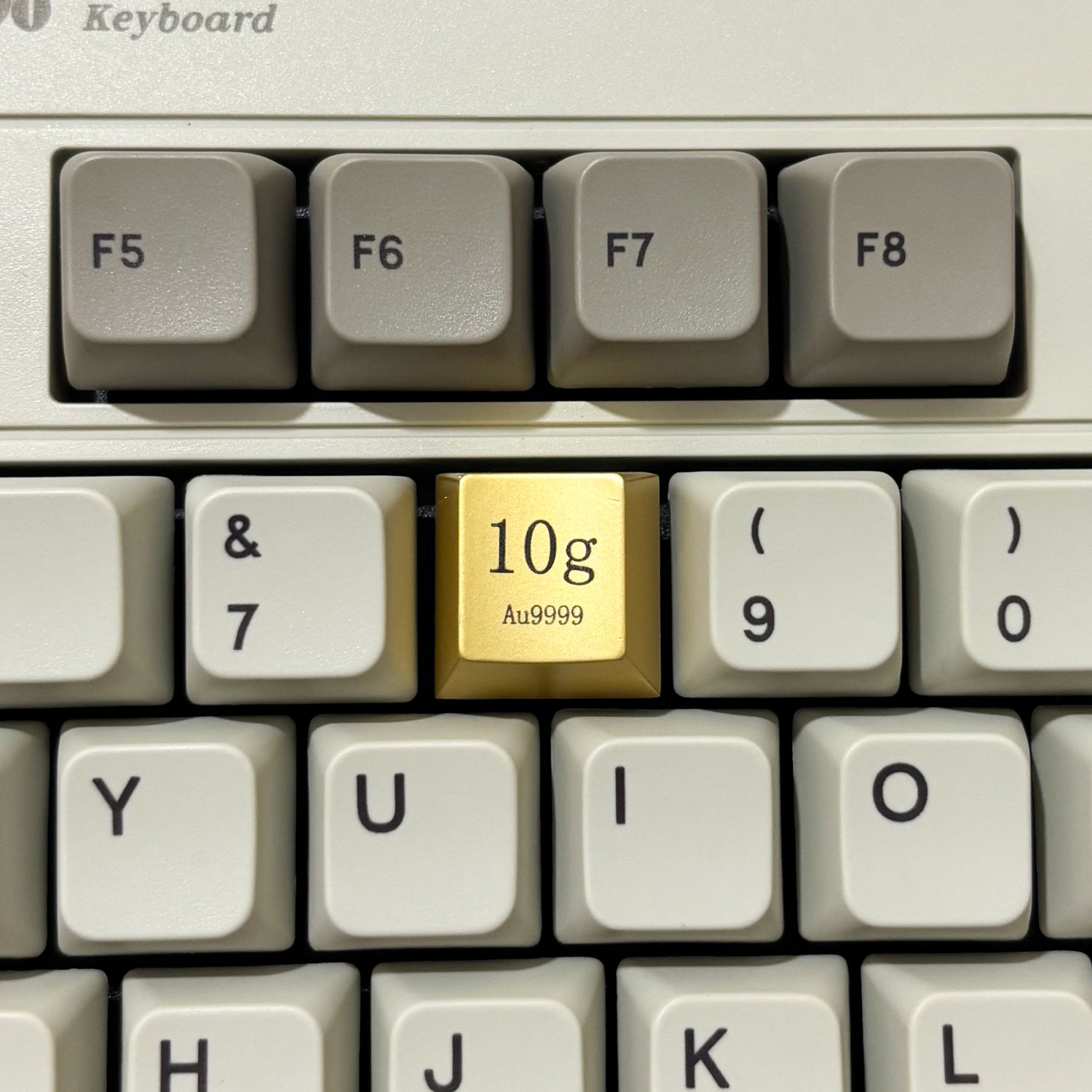 10G golden keycaps! Zinc alloy material. Metal personalized keycaps, humorous prank keycaps, artistic keycaps.
