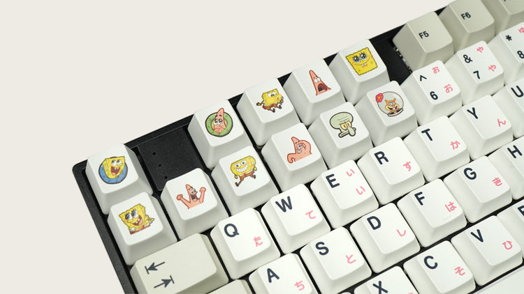 SpongeBob SquarePants, Heat Sublimation Personalized Pattern 1U, PTB Material Personalized Decorative Keycap Set