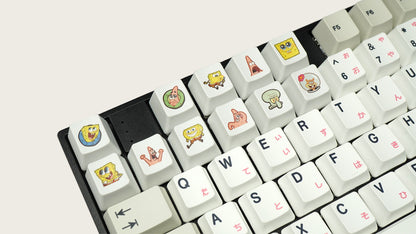SpongeBob SquarePants, Heat Sublimation Personalized Pattern 1U, PTB Material Personalized Decorative Keycap Set