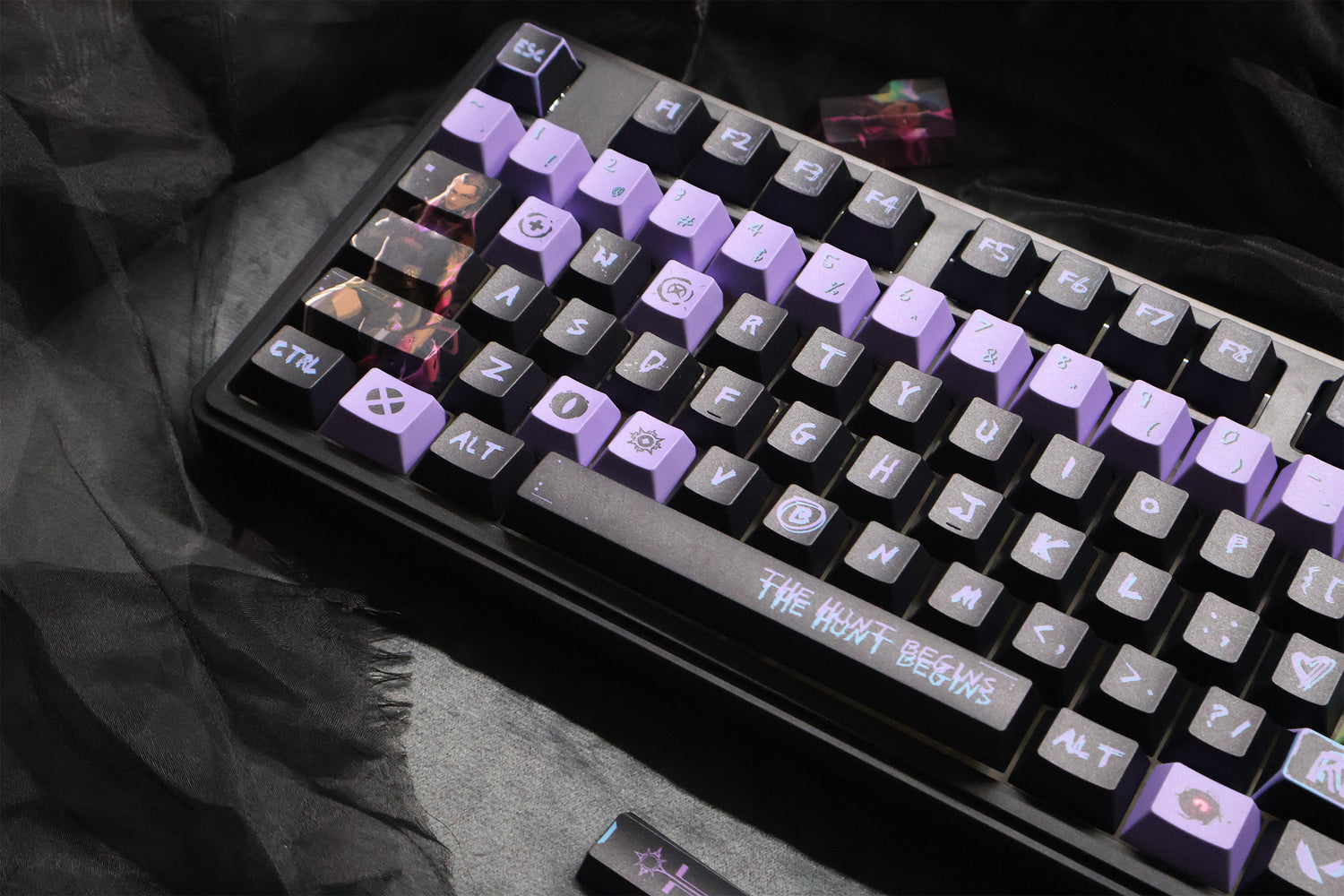 VALORANT, Vampire themed keycap anime game culture creativity peripheral mechanical keycap five sided thermal sublimation PBT material personalized keycap set