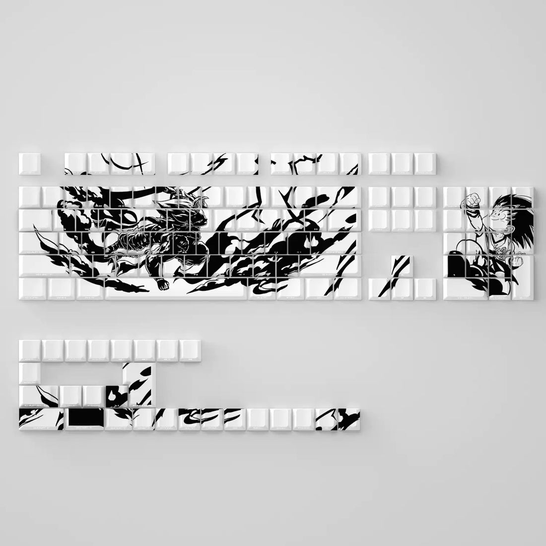 Son Goku, Mankeycap original factory side engraved transparent PBT side transparent personalized keycap set