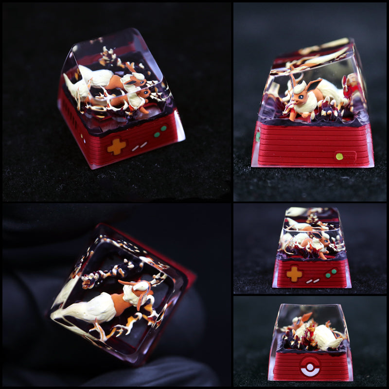 Pet Pok é mon Collection, Crystal Drops of Glue Material Artisankeycaps, Anime, Game, Culture, Creativity, Peripheral Decoration, Personalized Keycaps