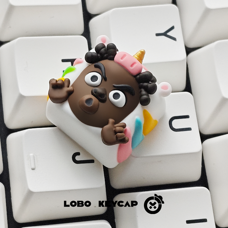 Gaze Brother, multi-color resin personalized keycaps, decorative keycaps