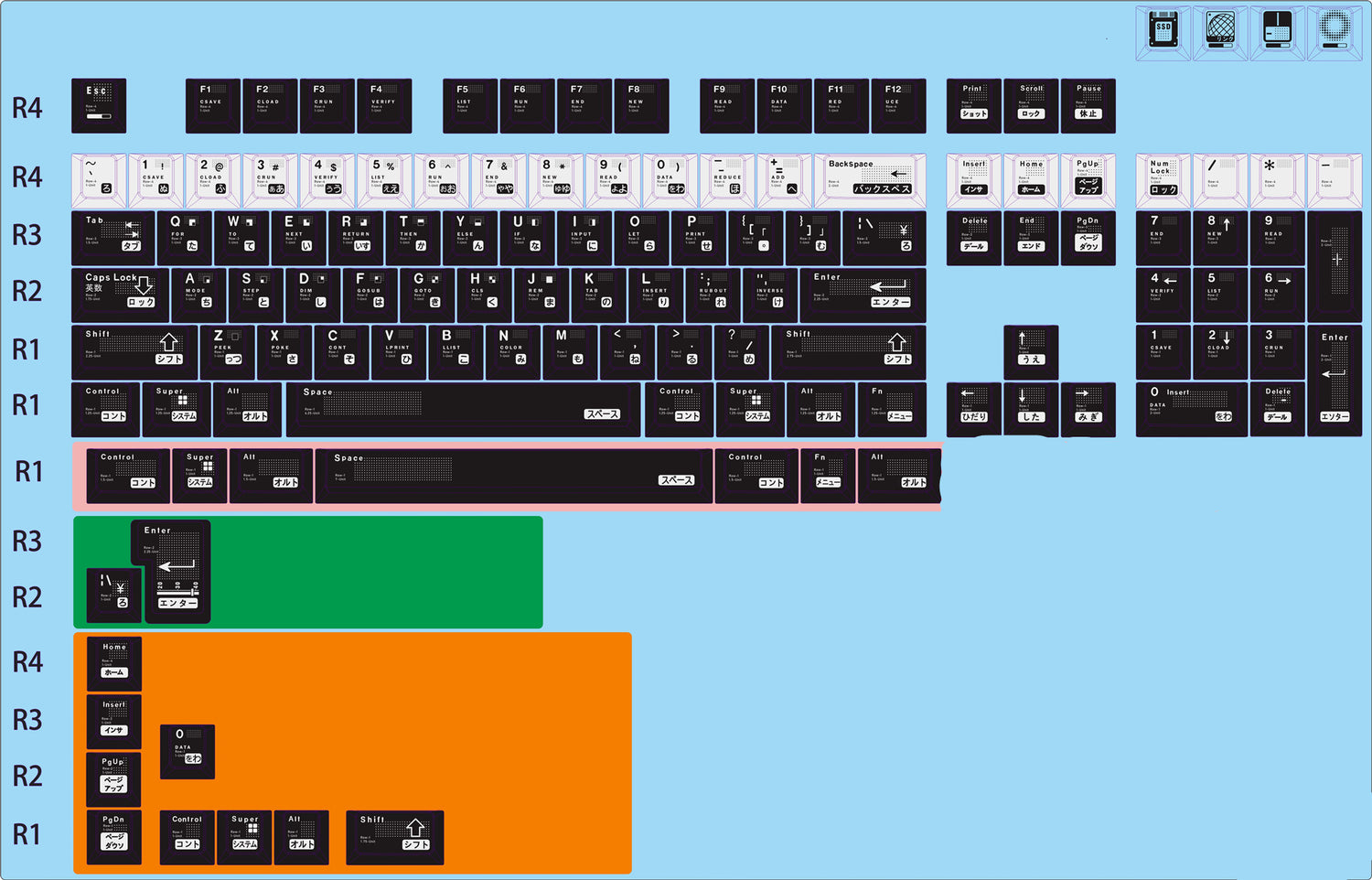 Parameterized aluminum alloy CNC keycap set, metal personalized keycap original factory height set