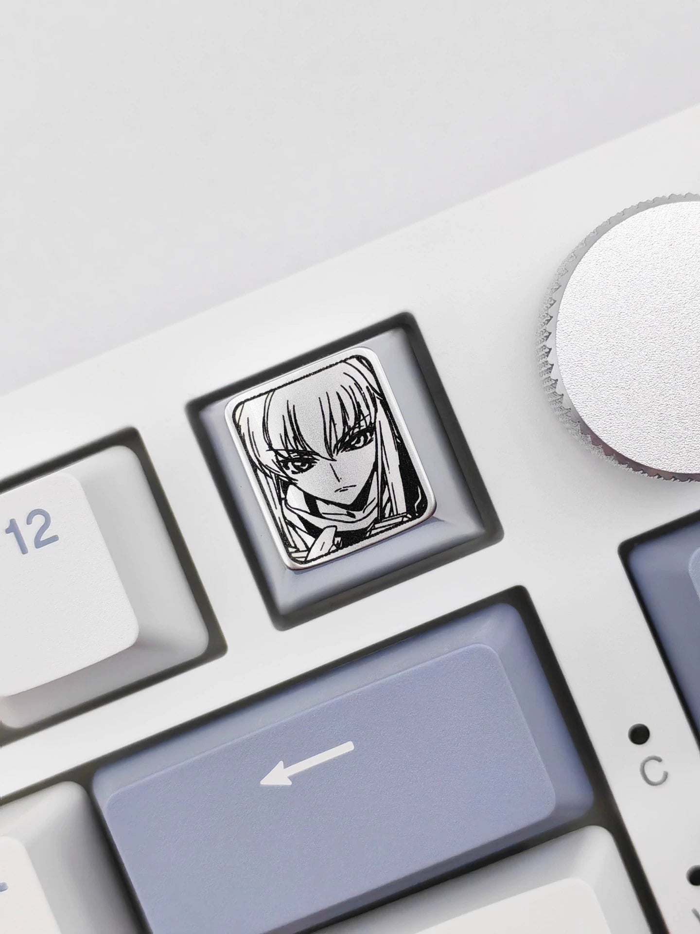 CODE GEASS Lelouch of the Rebellion，C.C.， Zinc alloy personalized keycaps, anime keycaps, mechanical keyboard decorative keycaps