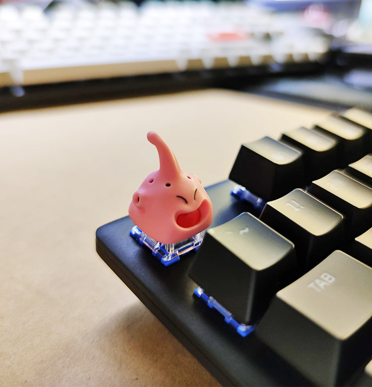 Dragon Ball，Majin Buu， Resin molded personalized keycaps, mechanical keyboard decorative keycaps, cartoon character keycaps.