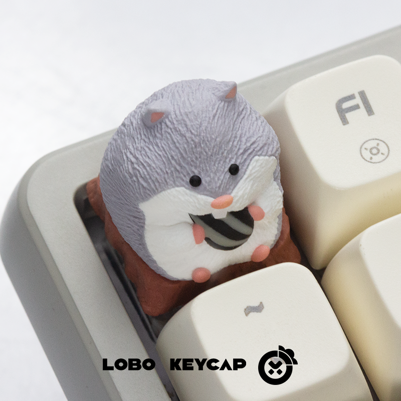 Original hamster pudding, personalized resin keycaps for mechanical keyboards, original keycaps