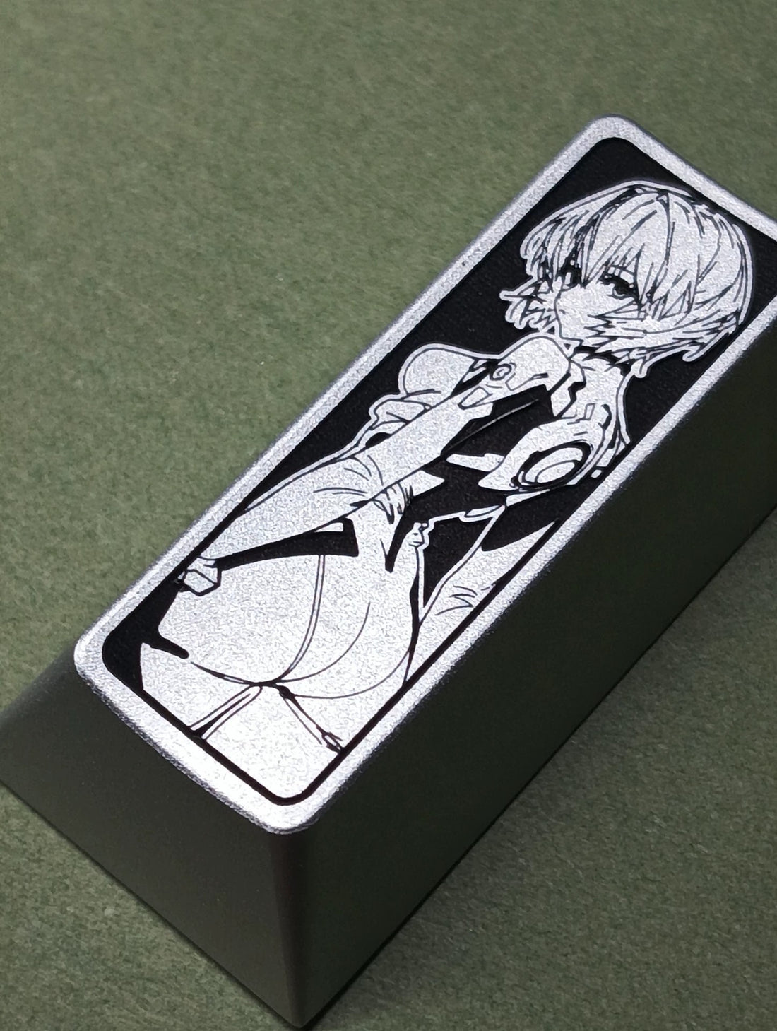 EVA, Ayanami Rei, 2U Pad Enter, Vertical Enter Zinc Alloy Personalized Keycaps, Anime Game Culture Creative Personalized Metal Decorative Keycaps