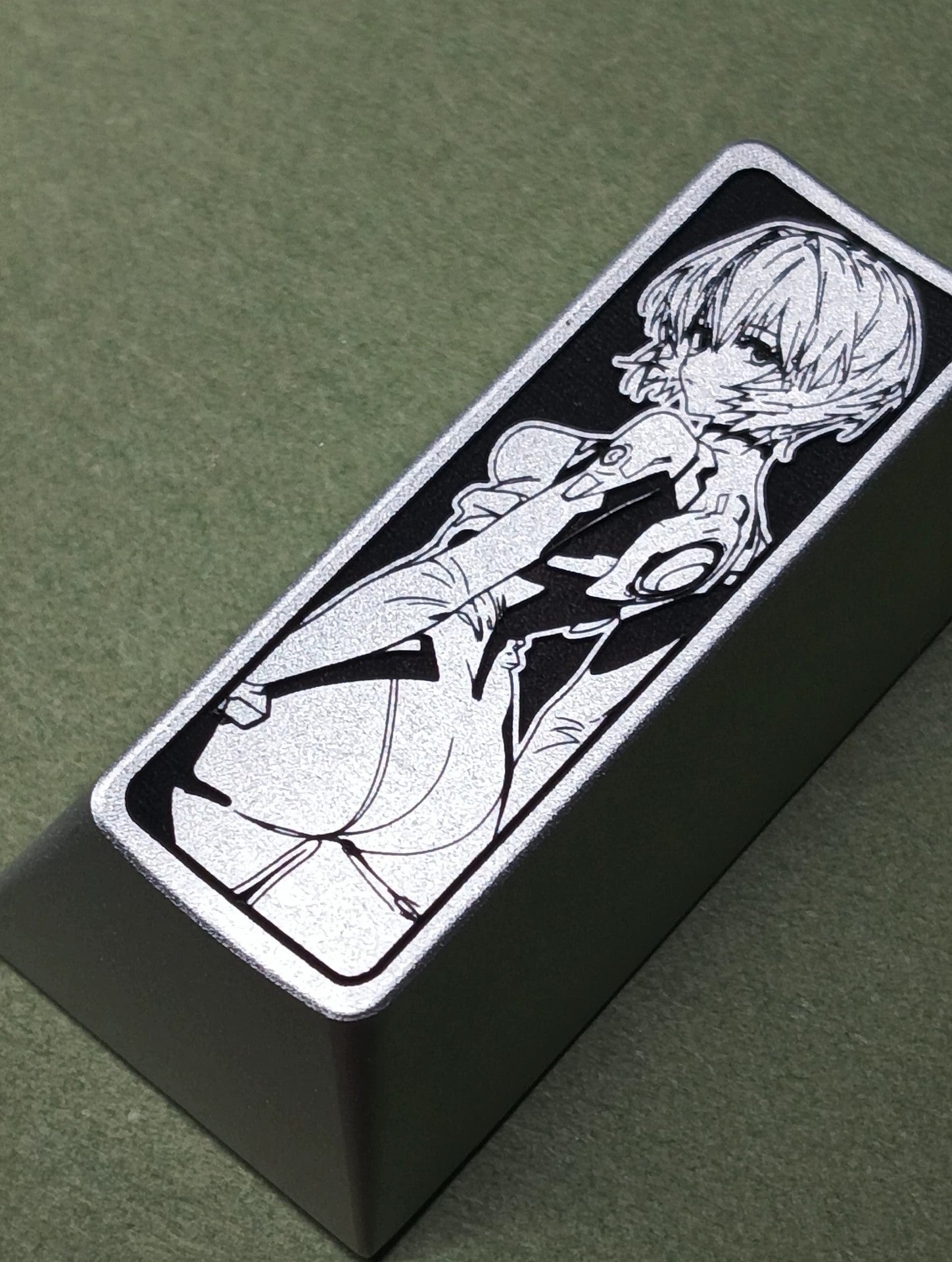 EVA, Ayanami Rei, 2U Pad Enter, Vertical Enter Zinc Alloy Personalized Keycaps, Anime Game Culture Creative Personalized Metal Decorative Keycaps