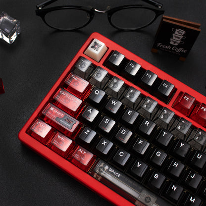 GUNDAM, ZAKU Warrior theme, original high PC transparent mechanical keyboard keycap UV printing creative personalized keycap set