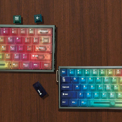 Rainbow Theme PC Transparent Original Factory Small Complete Set Side Carving Original Transparent Original Factory Height Keycap Set