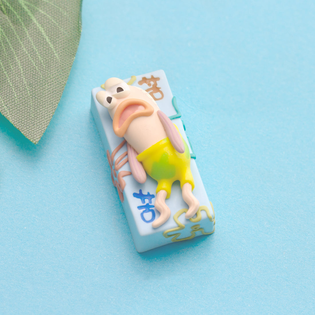 SpongeBob SquarePants Life Hardship Fish Multi Color Resin Shaped Personalized Keycaps, Vertical 2U Pad Enter, Plus, Key Positions