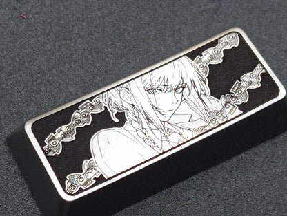 Chainsaw Man, Makima, 2.25U personalized keycaps, height and material options, metal keycaps for anime and gaming peripherals