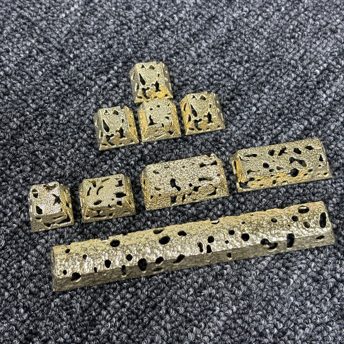 Pure copper and white copper, brass personalized hollow transparent keycaps, metal decorative keycaps