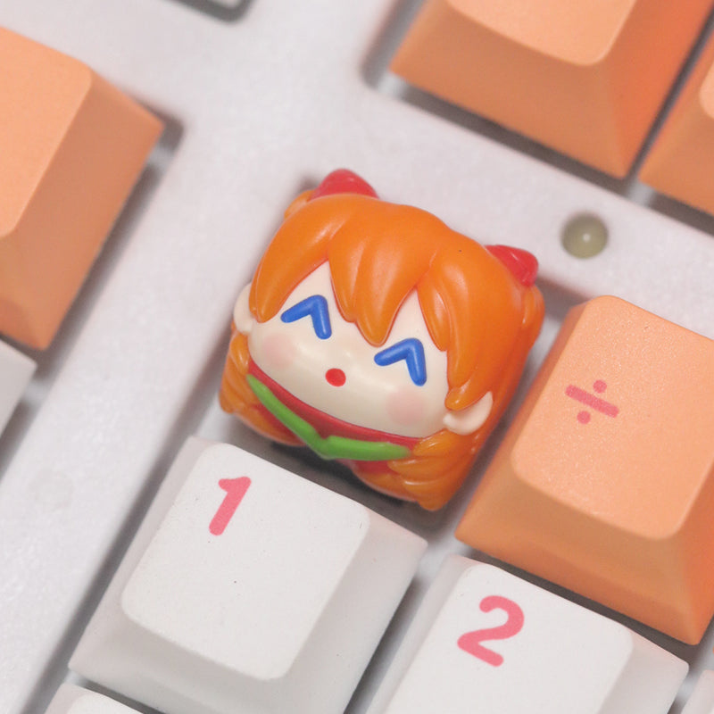 EVA，Multi-color resin， Cute styling version, resin personalized keycaps, anime and game character peripheral cultural creative keycaps