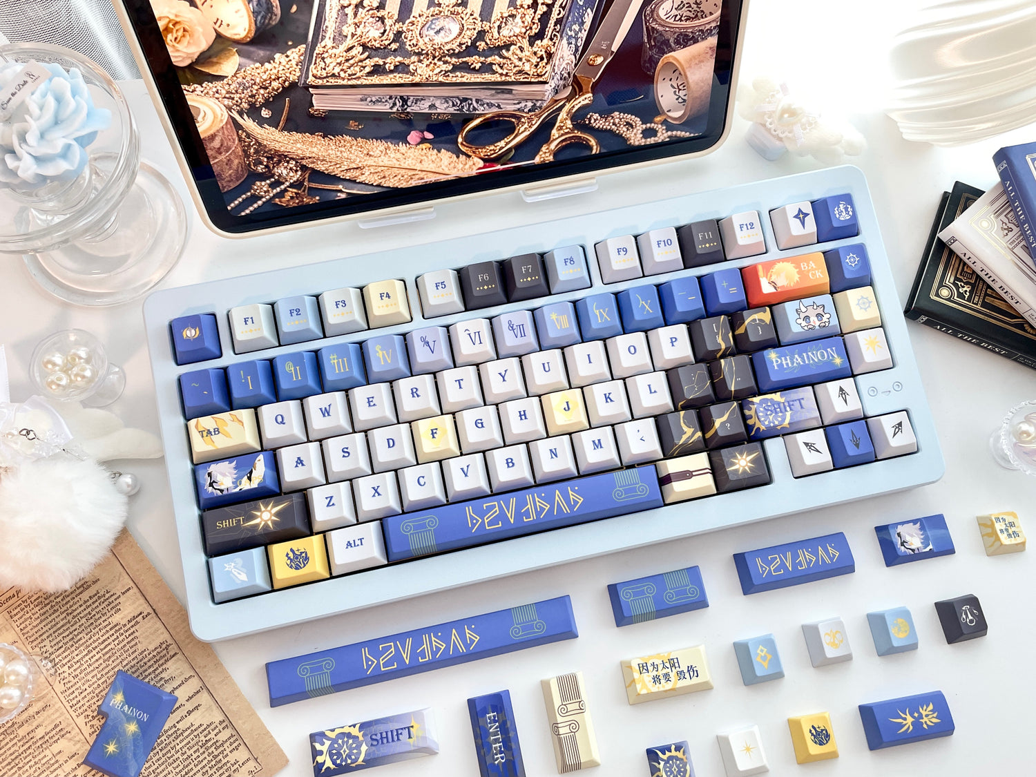 Honkai Star Rail, Khaslana themed keycap PBT factory five sided heat sublimation customized keyboard game anime personalized keycap set