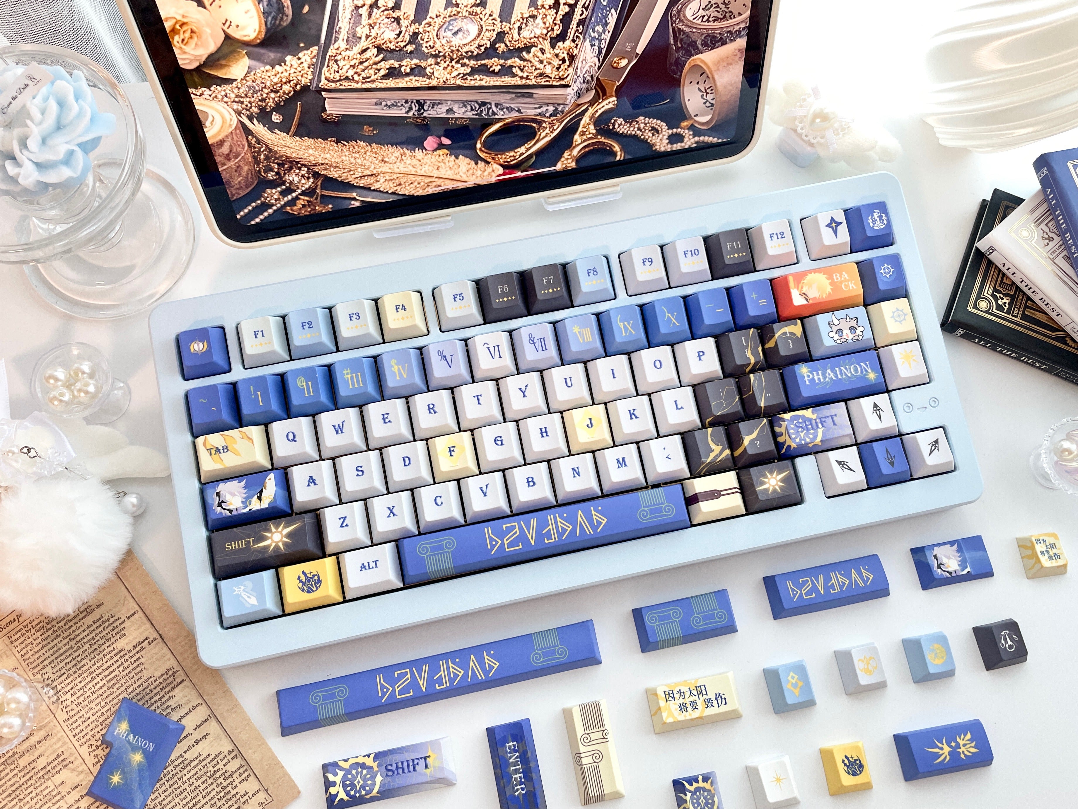 Honkai Star Rail, Khaslana themed keycap PBT factory five sided heat sublimation customized keyboard game anime personalized keycap set