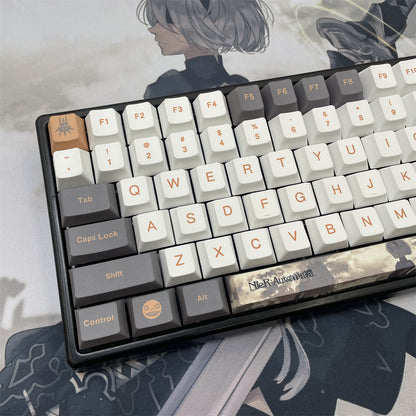 NieR: Automata themed series, PBT five sided sublimation keycaps cherry height, anime and game personalized keycaps set