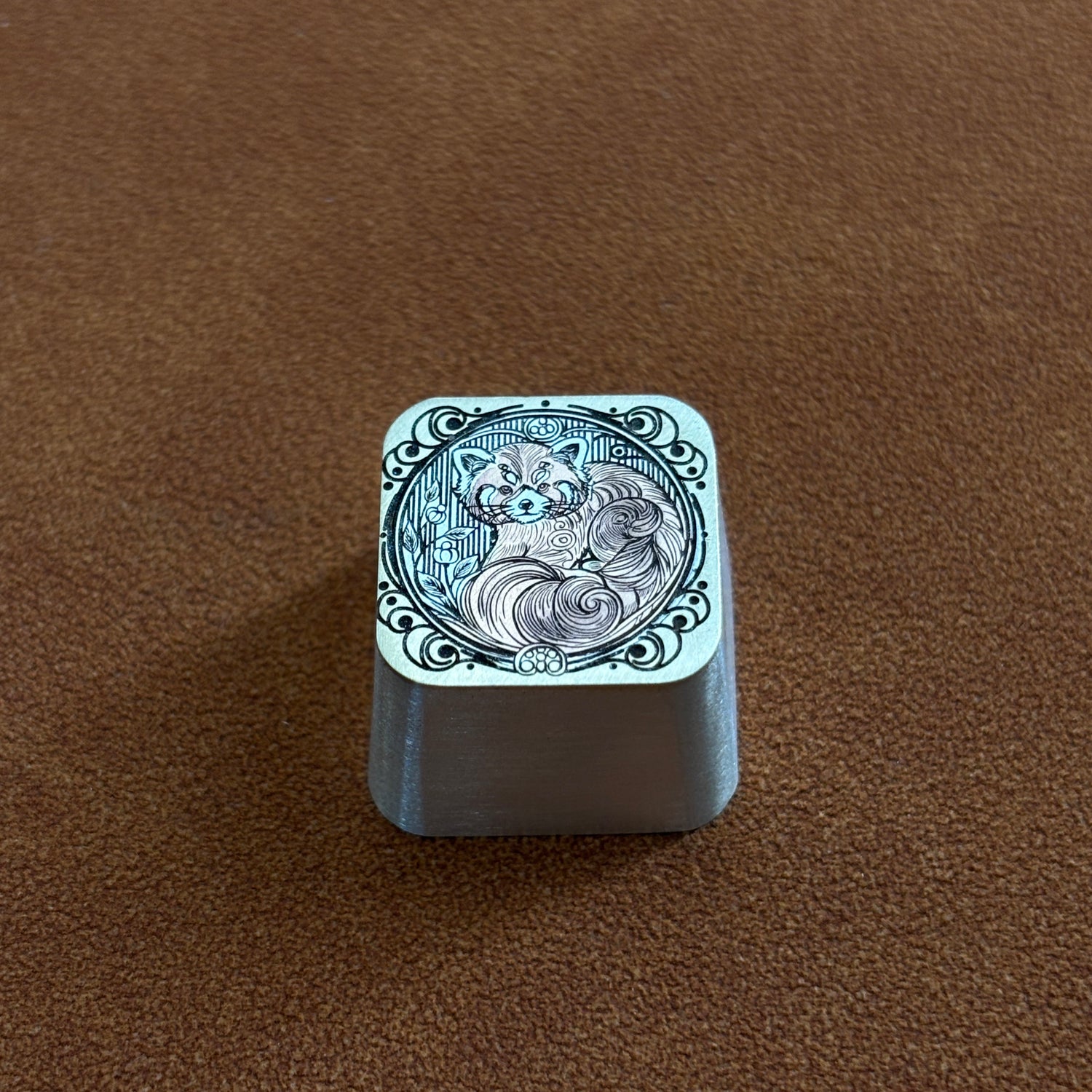 Collection of pure silver hand carved personalized keycaps, hand carved inlaid custom art keycaps